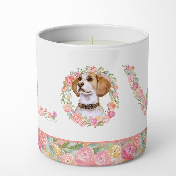 Carolines Treasures 3.75 x 3.25 in. Unisex Beagle No.3 Love 10 oz Decorative Soy Candle WDK4540CDL - main